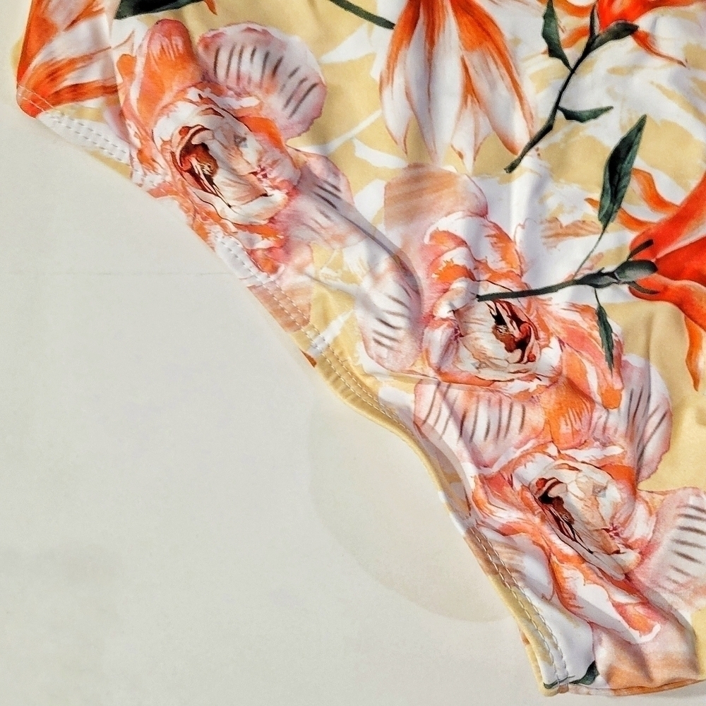 Floral & Eyelet Lace One Piece Swimsuit - Picture 9 of 13